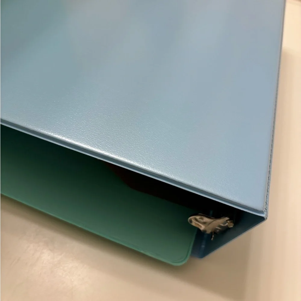 New 3 Set 2 Inch 3 Ring Binders Pastel Colors Blue Green